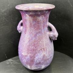 中国美術　釣窯双耳花瓶　高さ30.8㎝ 東Y7-0530②タサオ 中国美術 釣窯双耳花瓶 高さ30.8㎝ 東Y7-0530②タサオ - メルカリ