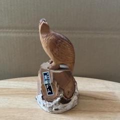 雷鳥　木彫り　置物　黒部ダム