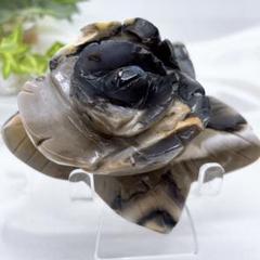 【天然石】ボルケーノアゲート 薔薇の置物