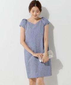 ✨美品✨Jewel Changes ジャカード 袖ギャザー コクーンワンピース