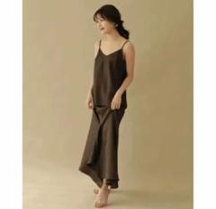 L’Or Mermaid Satin Skirt ダークブラウン