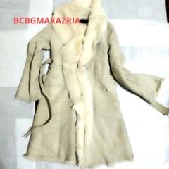 BCBGMAXAZRIAビーシービージーマックスアズリア ラムレザーロングコート