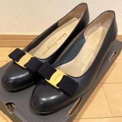 訳あり】フェラガモ ヴァラ ネイビー 本革 7 1/2 C 338 - メルカリ