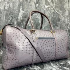 ✨️超特大サイズ/希少モデル/極美品✨ボストンバッグ オーストリッチ パープル