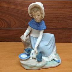 LLADRO NAO リヤドロ 少女と猫 置物