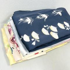 付け下げ着尺C　9本　正絹　反物　まとめ売り価格 付け下げ からし色 Z-9 – kayoikomachi