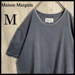 【最高デザイン】メゾンマルジェラ　特殊ムラ染め ほつれ加工Tシャツ　M 最高デザイン】メゾンマルジェラ 特殊ムラ染め ほつれ加工T