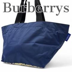 BURBERRY BLUE LABEL トートバッグ　ネイビー　ナイロン BURBERRY BLUE LABEL バーバリーブルーレーベル トートバッグ