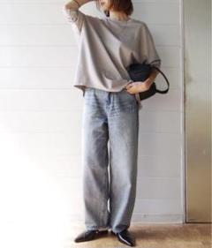 カフネ（cafune）半袖カットソー（デニム） Tシャツ　新品未使用 カフネ（cafune）半袖カットソー（デニム） Tシャツ 新品未使用