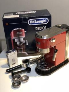 デロンギ EC680R デディカ エスプレッソ・カプチーノメーカー(1L)レッド