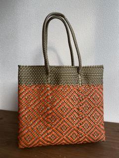お値下げ・美品 メルカドバッグ カゴバッグ トートバッグ オアハカ ダイヤ柄 お値下げ・美品 メルカドバッグ カゴバッグ トートバッグ