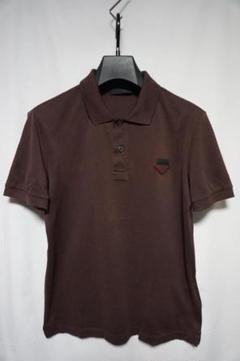 【美品】PRADA プラダ ポロシャツ 【サイズXS】コットン ブラウン PRADA (プラダ) 22AW Linen shirt リネンパイピングパジャマ長袖