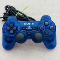 PS2　DUALSHOCK2 クリアブルー 純正コントローラー 2W