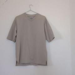 UNIQLO　エアリズム　コットンリラックスVネックTシャツ　五分袖　M