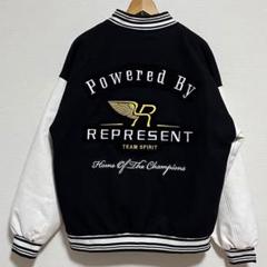 【レア】REPRESENT リプレゼント スタジャン ブラック レザー レア】REPRESENT リプレゼント スタジャン ブラック レザー