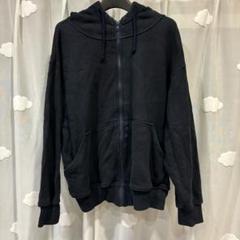 TSUMORI CHISATO ツモリチサト 黒 ロングパーカー 花柄袖口 TSUMORI CHISATO ツモリチサト 黒 ロングパーカー 花柄袖口