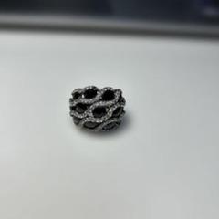 碌山 ブラック (オニキス)シルバー リング 波状デザイン