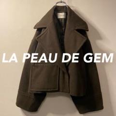 LA PEAU DE GEM 変形 ウール ブルゾン オーバーサイズ ジャケット
