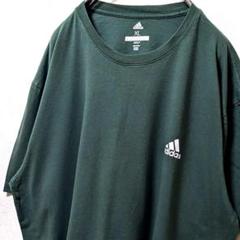 アディダス adidas ロゴ Tシャツ グリーン 緑 XL 古着