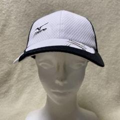 ミズノ MIZUNO メンズ キャップ ホワイト&ブラック 56〜58㎝ 美品