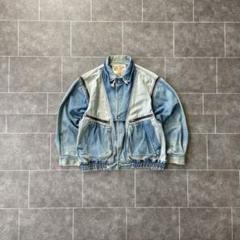80-90's vintage デニムジャケット ベスト 2WAY ギミック