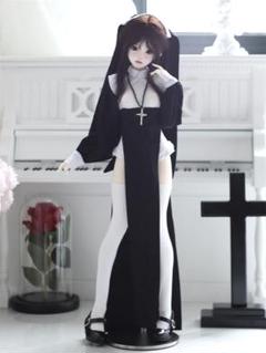 A100 BJD 1/3 ドール 衣装 シスター服 5点セット ハンドメイド