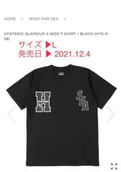 未使用品 入手困難❗️ ヒステリックグラマー × ヴィンダンシー ロンＴ 黒 L HYSTERIC GLAMOUR×WIN AND SEA ヒステリックグラマー ウィン