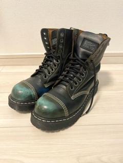 Dr. Martens 廃盤 スチールトゥ 10ホール ブラック グリーン