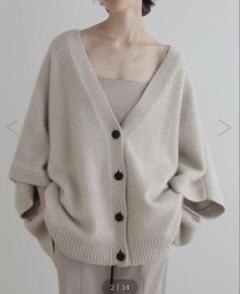 y*i様 【LE PHIL】フォックス混ニットカーディガン グレー LE PHIL フォックス混ニットカーディガン グレー