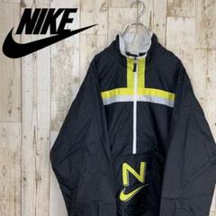 【希少】NIKE 90s ハーフジップナイロンジャケット ビッグロゴ スウッシュ