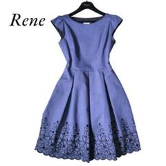 8708. 【極美品】Rene TISSUE社 スタッズ ツイード ワンピース 10-174978-0502-2.jpg