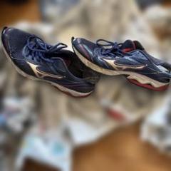 かなりのジャンク品！　Mizuno 野球シューズ ネイビー28センチ