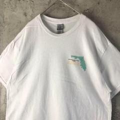 Z2062古着　Tシャツ ホワイト　バックプリント　90s Y2K