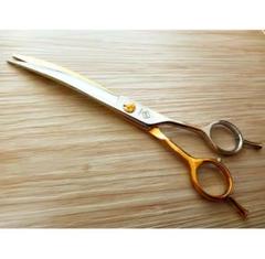 切れ味抜群✨プロ用カーブシザートリマートリミングペットママミングハサミ両面使用可 ハサミ最高級カーブシザー切れ味抜群トリミングシザーペットママ