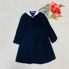 ミキハウス　ワンピース　セレモニー　冠婚葬祭　セーラー　ポケット付　紺色　120
