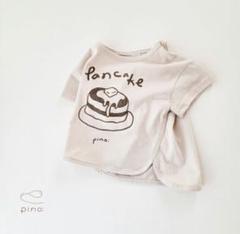 韓国子供服 マリンキャッスル pino パンケーキ半袖Tシャツ ベージュ120