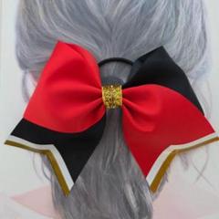 輝くステージ応援♪紫×黄色チアダンスリボンヘアゴム⭐おひとつ 輝くステージ応援紫×黄色チアダンスリボンヘアゴムおひとつ
