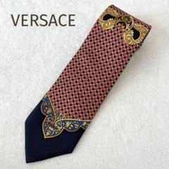 美品✨VERSACE ネクタイ　ヴェルサーチ　メデューサ　ジャガード　ブラウン 美品✨GIANNI VERSACE ネクタイ メデューサ グレカ模様