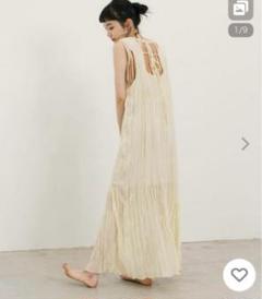 Kastane ワッシャーシフォン無地ワンピース