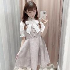 evelyn パールストラップop ジャンスカ 量産型 ワンピース ピンク