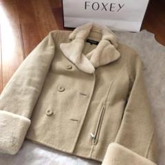 フォクシー　中綿　2way コート　シルク×ヌートリア　春先にも フォクシー中綿2way コートシルク×ヌートリア