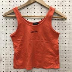 海外ガール インポート古着 KOOKAI ロゴプリント クロップド タンクトップ