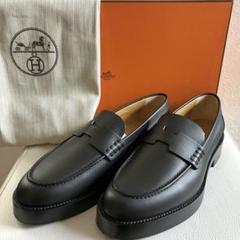 未使用級 Hermes エルメス アワー モカシン ローファー 36 1/2 黒