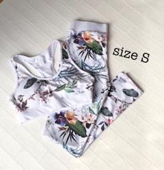 ❀ボタニカル 花柄 ヨガウェア ✿ フィットネスウェア size S