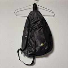 00s adidas ナイロンショルダーバッグ 黒 テック系 y2k グレー