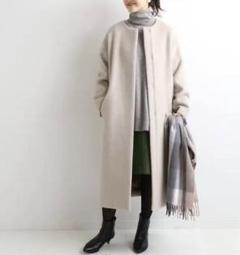 iena ノーカラーコート ラムウールの中古/未使用品 - メルカリ