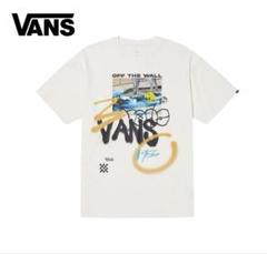 VANS バンズ カレッジ グラフィック プリント Tシャツ オフホワイト XL