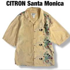 CITRON｜90sヴィンテージ和柄シルク開襟シャツSオープンカラーUSA仕上げ