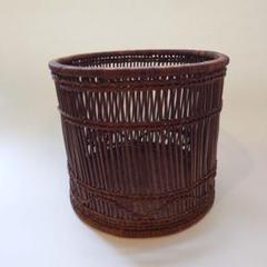 昭和レトロ ハンドメイド カゴ 花瓶 ゴミ箱 バスケット