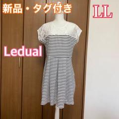 値下げ★【新品】後ろ姿まで可愛い♡レース切替ワンピース LL 大きいサイズ②